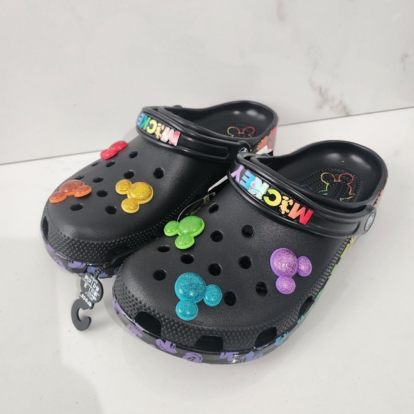 CROCS Mickey Mouse Disney Celebration Pride Multi-Color Classic Clog - Picture 1 of 9